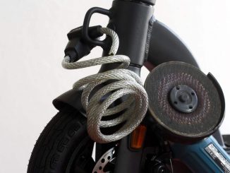 E-Scooter unsicheres Fahrradschloss